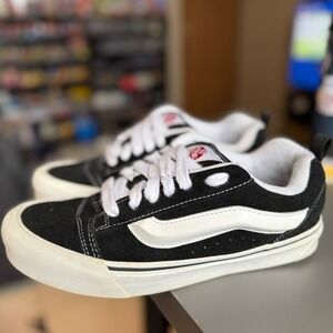 Vans Knu Skool Black White Suede Chunky Skate Shoes Mens 8.5 Womens 10 500714